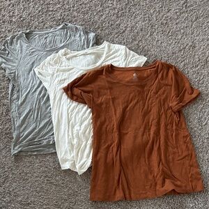 Kindred Bravely Short Sleeve Tees - Gray, White, Rust
